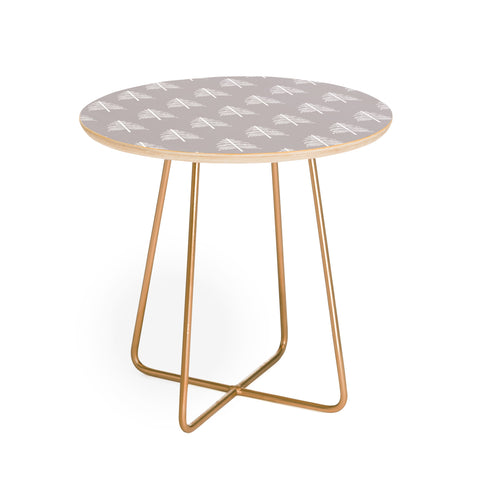 Lisa Argyropoulos Linear Trees Neutral Round Side Table