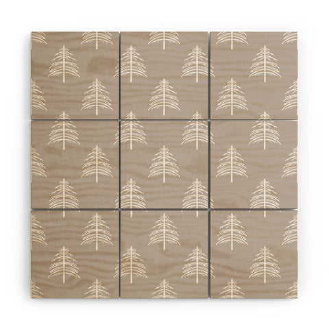 Lisa Argyropoulos Linear Trees Neutral Wood Wall Mural