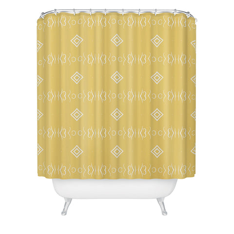 Lisa Argyropoulos Lola Yellow Shower Curtain