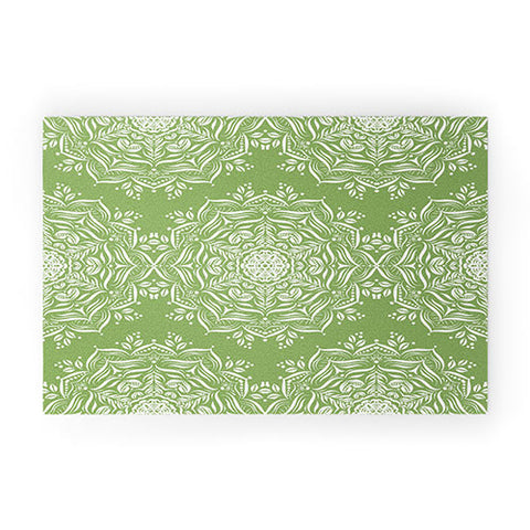 Lisa Argyropoulos Lotus and Green Welcome Mat
