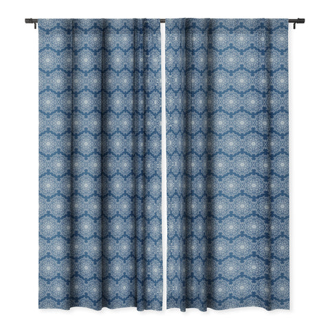 Lisa Argyropoulos Lotus II Blue Blackout Window Curtain