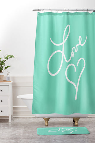 Lisa Argyropoulos Love Beat Shower Curtain And Mat
