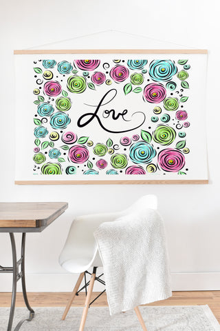 Lisa Argyropoulos Love Blooms Pastel Art Print And Hanger