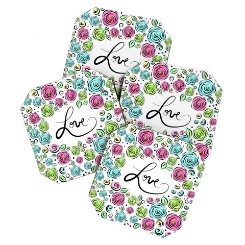 Lisa Argyropoulos Love Blooms Pastel Coaster Set
