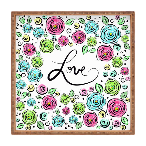 Lisa Argyropoulos Love Blooms Pastel Square Tray