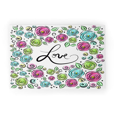 Lisa Argyropoulos Love Blooms Pastel Welcome Mat