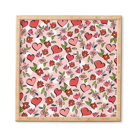 Lisa Argyropoulos Love Flowers And Dots Framed Wall Art