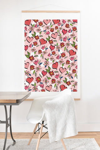 Lisa Argyropoulos Love Flowers And Dots Art Print And Hanger