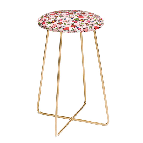 Lisa Argyropoulos Love Flowers And Dots Counter Stool