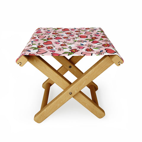 Lisa Argyropoulos Love Flowers And Dots Folding Stool