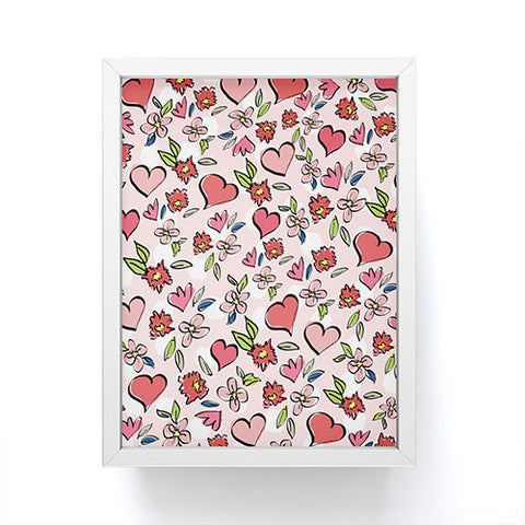 Lisa Argyropoulos Love Flowers And Dots Framed Mini Art Print