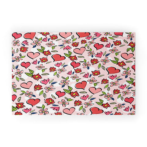 Lisa Argyropoulos Love Flowers And Dots Welcome Mat
