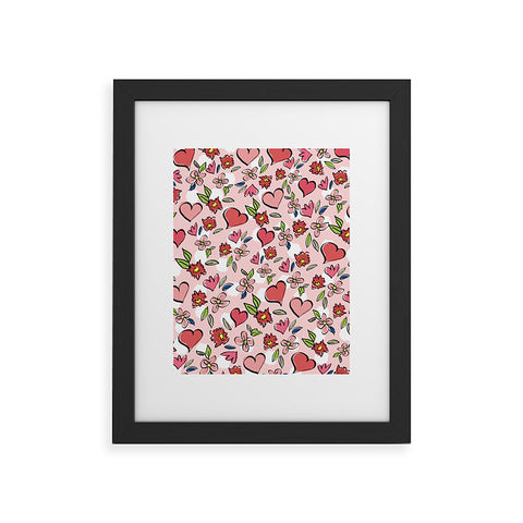 Lisa Argyropoulos Love Flowers And Dots Framed Art Print