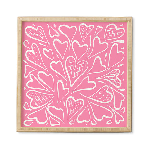 Lisa Argyropoulos Love is in the Air Rose Pink Framed Wall Art