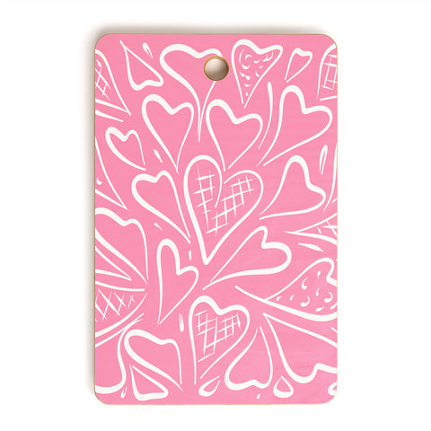 Lisa Argyropoulos Love is in the Air Rose Pink Cutting Board Rectangle