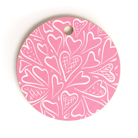 Lisa Argyropoulos Love is in the Air Rose Pink Cutting Board Round