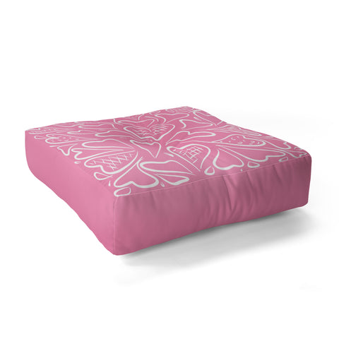 Lisa Argyropoulos Love is in the Air Rose Pink Floor Pillow Square