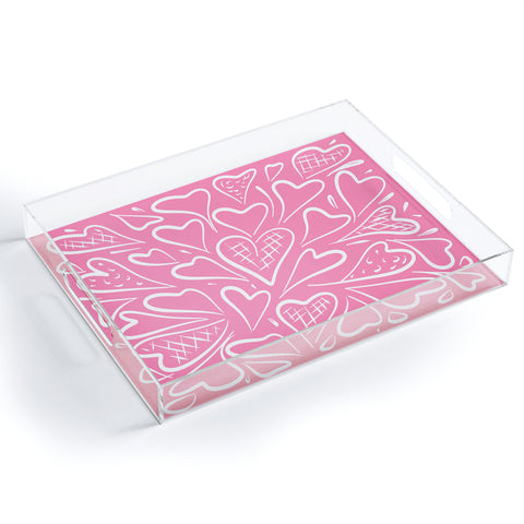 Lisa Argyropoulos Love is in the Air Rose Pink Acrylic Tray