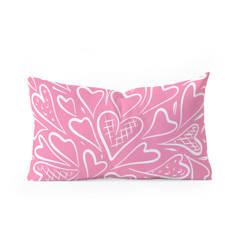 Lisa Argyropoulos Love is in the Air Rose Pink Oblong Throw Pillow