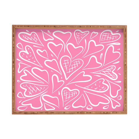 Lisa Argyropoulos Love is in the Air Rose Pink Rectangular Tray