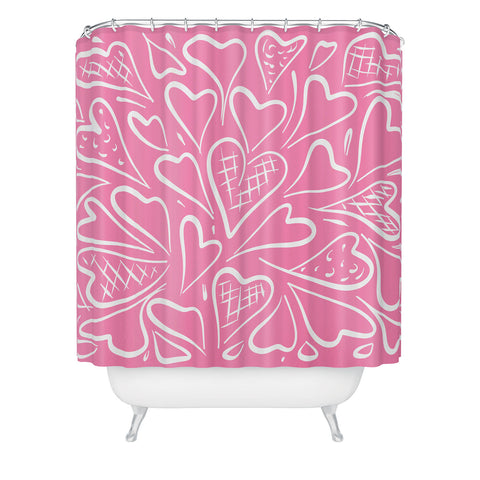 Lisa Argyropoulos Love is in the Air Rose Pink Shower Curtain