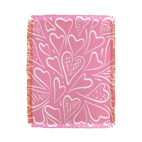 Lisa Argyropoulos Love is in the Air Rose Pink Throw Blanket