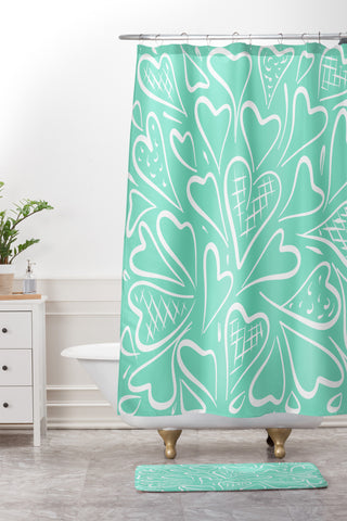Lisa Argyropoulos Love is in the Air Shower Curtain And Mat
