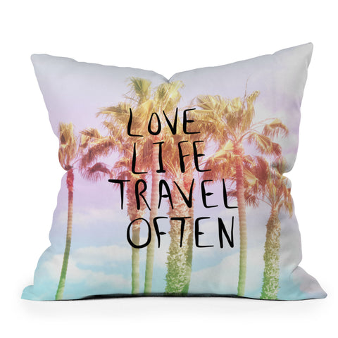 Lisa Argyropoulos Love Life Travel Often Tropical Throw Pillow