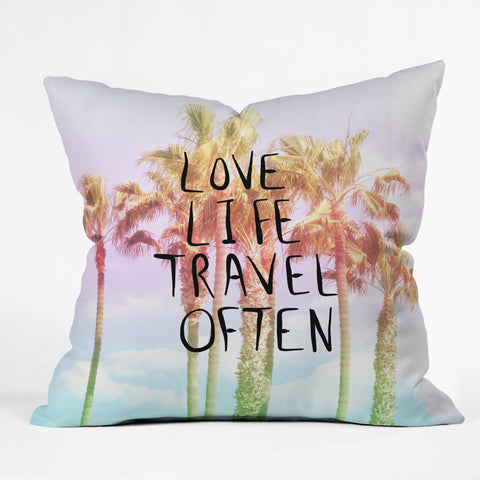 Lisa Argyropoulos Love Life Travel Often Tropical Outdoor Throw Pillow