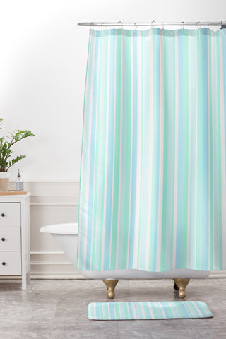 Lisa Argyropoulos lullaby Stripe Shower Curtain And Mat