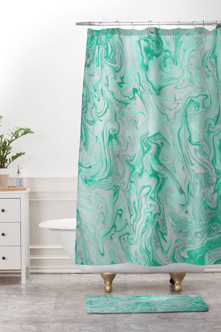 Lisa Argyropoulos Marble Twist VIII Shower Curtain And Mat