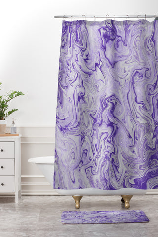 Lisa Argyropoulos Marble Twist XI Shower Curtain And Mat