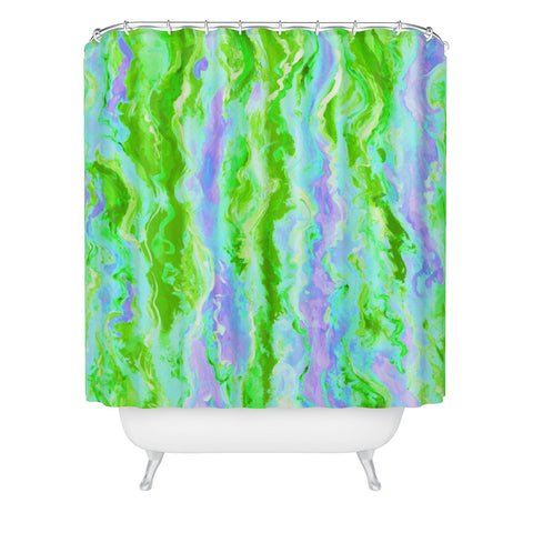 Lisa Argyropoulos Marbled Spring Shower Curtain