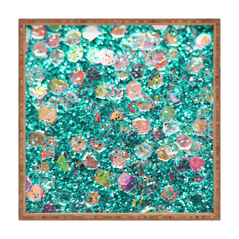 Lisa Argyropoulos Mermaid Scales Teal Square Tray