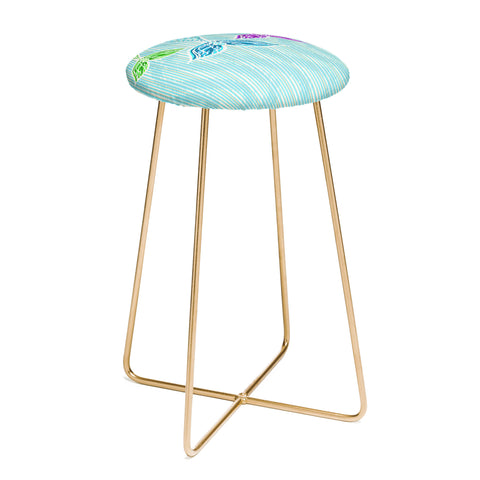 Lisa Argyropoulos Mermaids and Stripes Sea Counter Stool