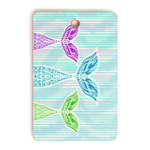 Lisa Argyropoulos Mermaids and Stripes Sea Cutting Board Rectangle