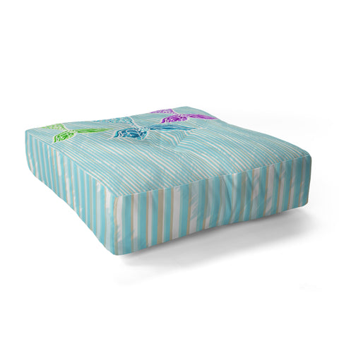 Lisa Argyropoulos Mermaids and Stripes Sea Floor Pillow Square