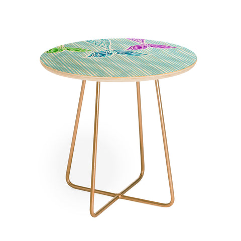 Lisa Argyropoulos Mermaids and Stripes Sea Round Side Table