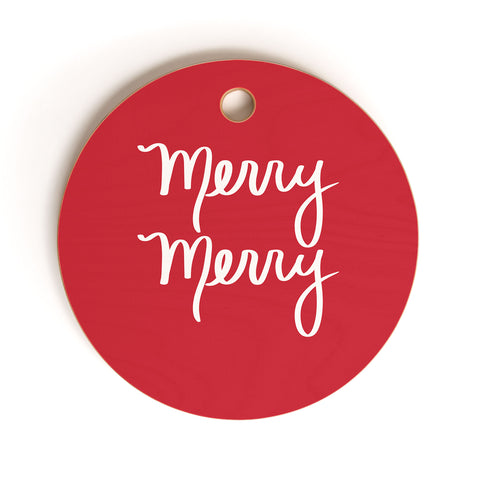 Lisa Argyropoulos Merry Merry Red Cutting Board Round