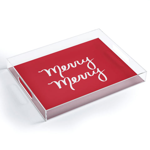 Lisa Argyropoulos Merry Merry Red Acrylic Tray