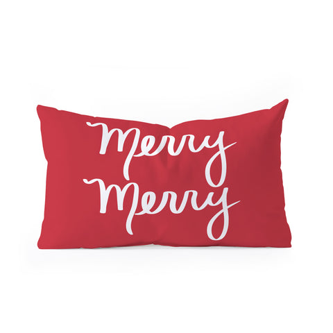 Lisa Argyropoulos Merry Merry Red Oblong Throw Pillow
