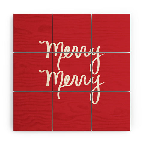 Lisa Argyropoulos Merry Merry Red Wood Wall Mural