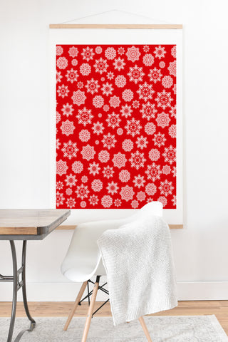 Lisa Argyropoulos Mini Flurries On Red Art Print And Hanger