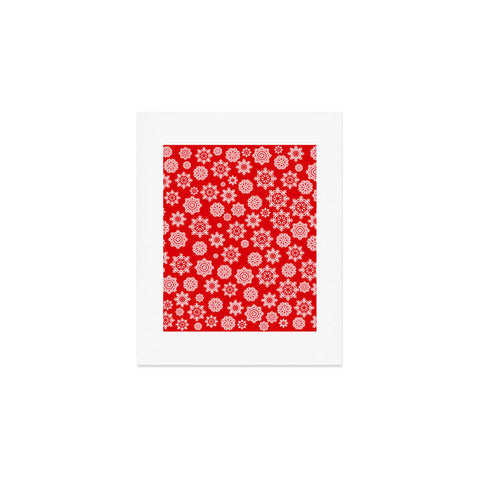 Lisa Argyropoulos Mini Flurries On Red Art Print