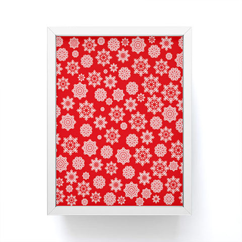 Lisa Argyropoulos Mini Flurries On Red Framed Mini Art Print
