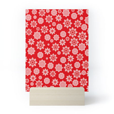 Lisa Argyropoulos Mini Flurries On Red Mini Art Print