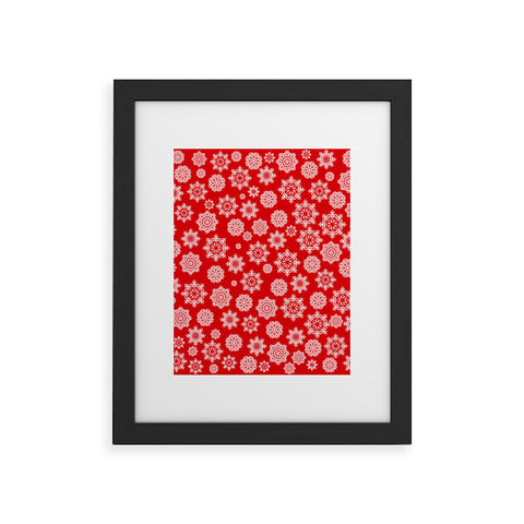Lisa Argyropoulos Mini Flurries On Red Framed Art Print
