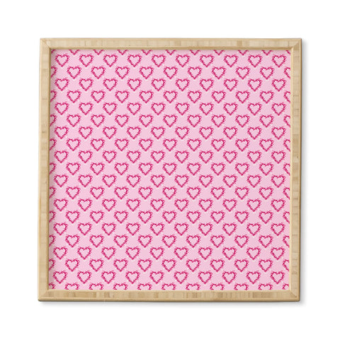 Lisa Argyropoulos Mini Hearts Pink Framed Wall Art
