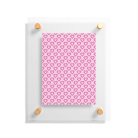 Lisa Argyropoulos Mini Hearts Pink Floating Acrylic Print