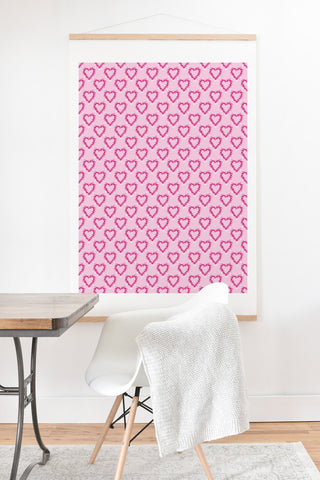 Lisa Argyropoulos Mini Hearts Pink Art Print And Hanger